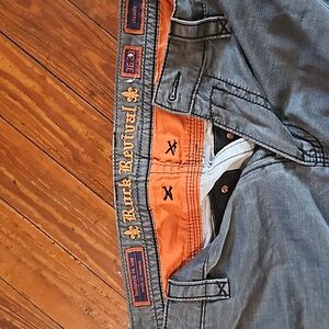 rock revival classic style 36 x 23 shorts grey and orange